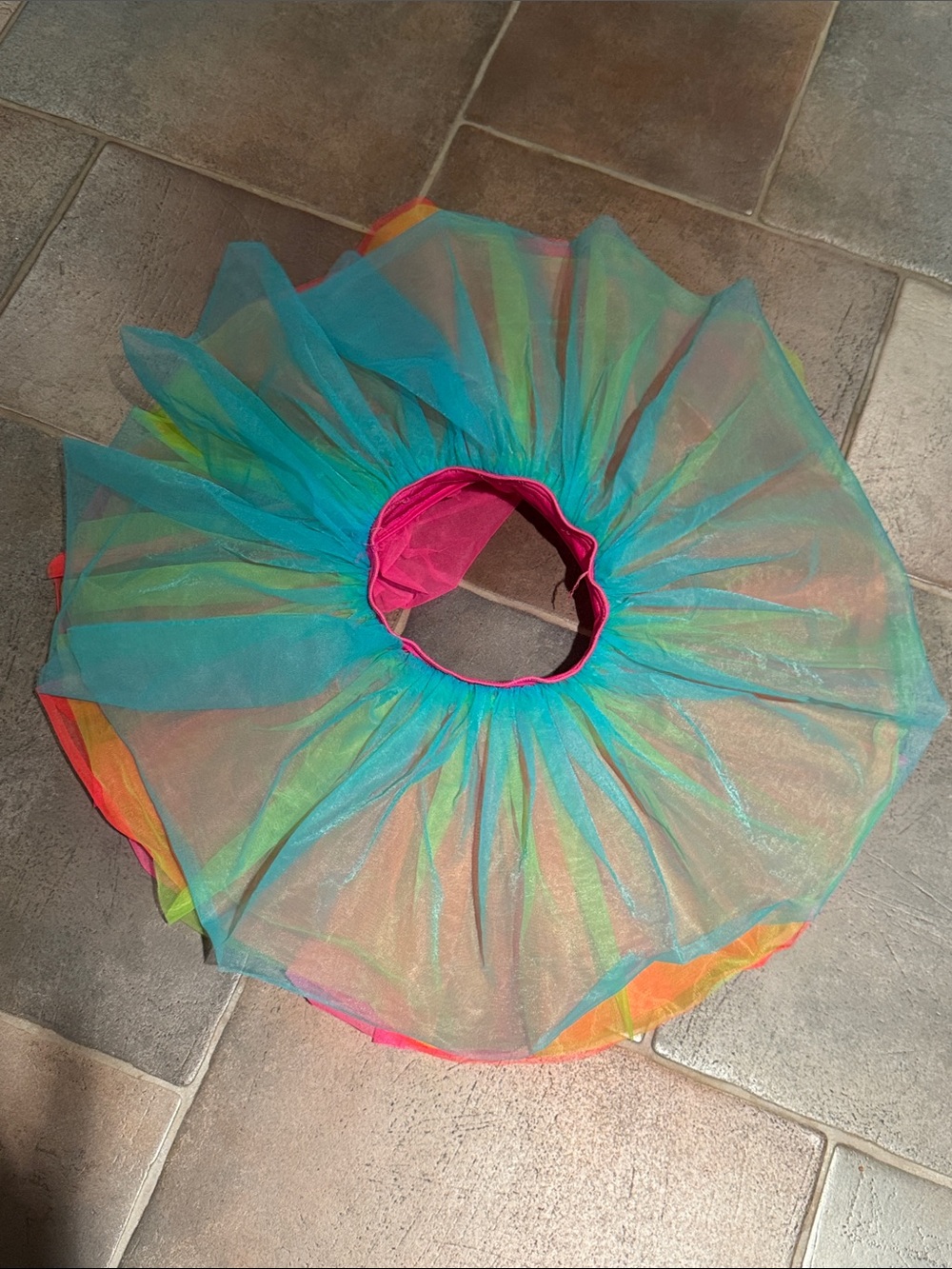 Kids / small adult Rainbow Tulle Tutu Skirt - 4 Bright colors elastic waist